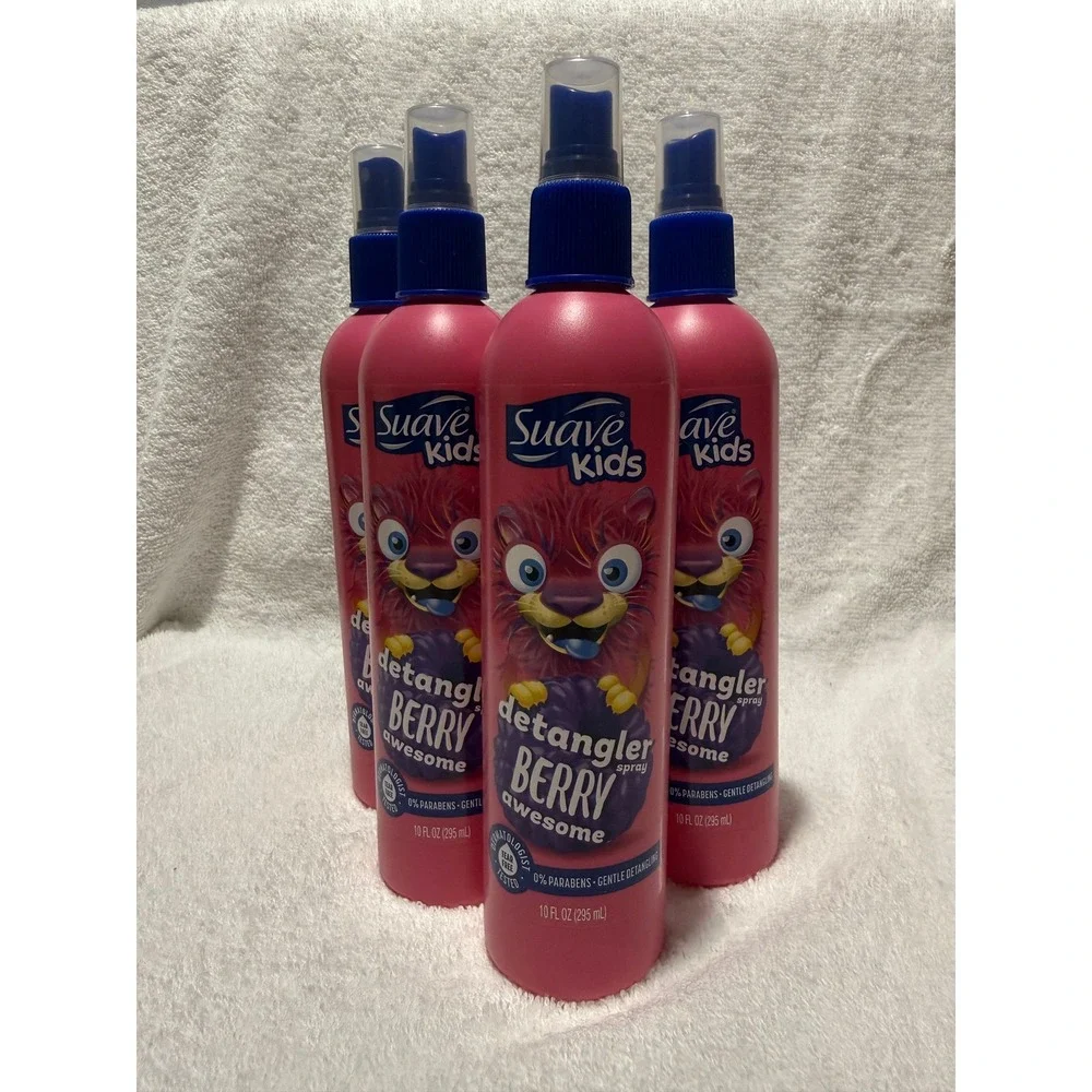 Suave Kids Berry Awesome Detangler Spray 10oz 4 Pack Bundle New